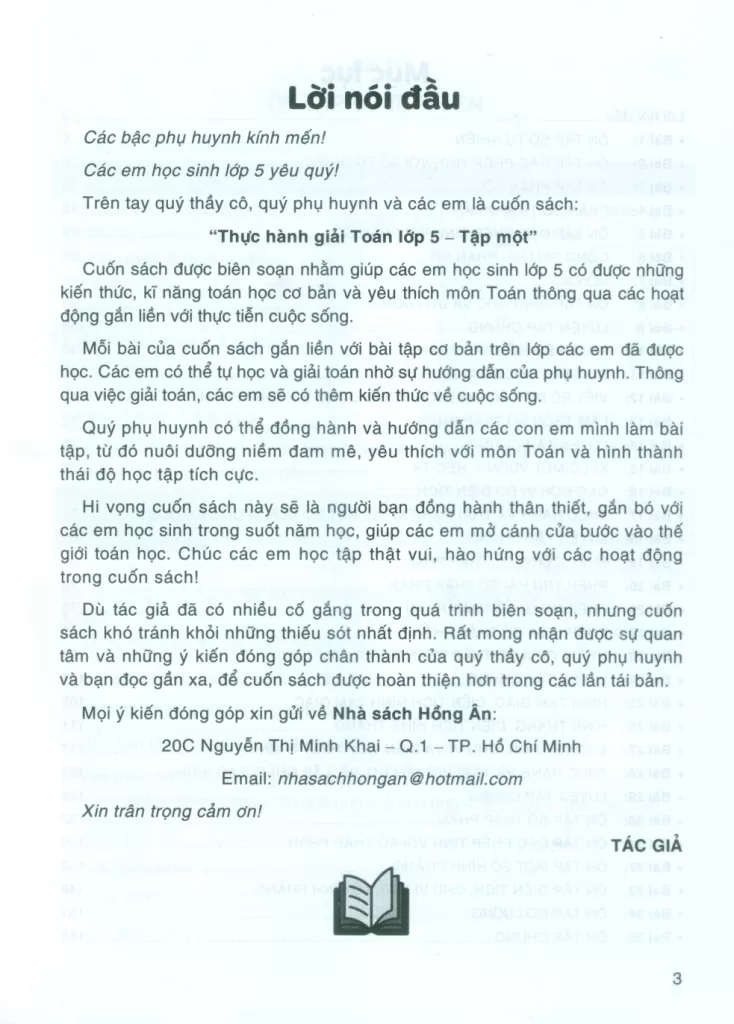 THỰC HÀNH GIẢI TOÁN LỚP 5 - TẬP 1 (Dùng chung cho các bộ SGK hiện hành)